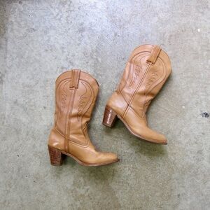 Dexter Brown Western Heeled cowboy Boots vintage dexter